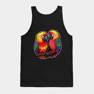 Colorful Parrot Cockatoo - Parakeet Macaws Parrot Tank Top